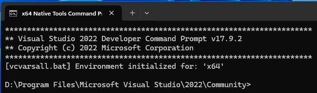 vcvarsall.bat file