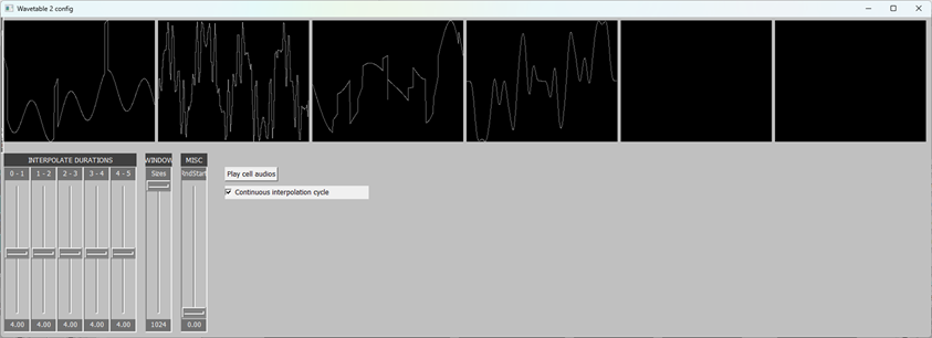 Wavetable config window